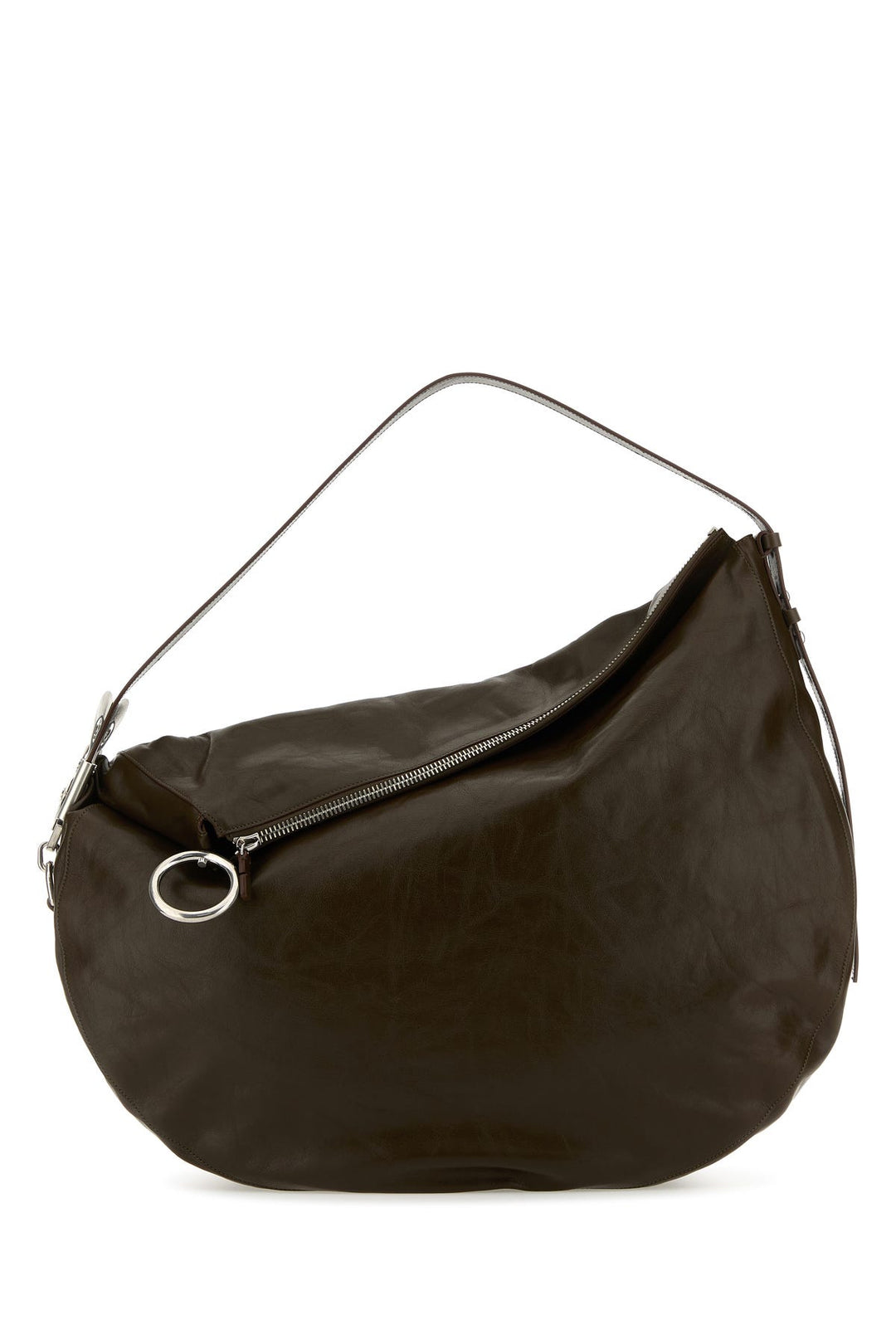 Dark brown leather Knight big shoulder bag