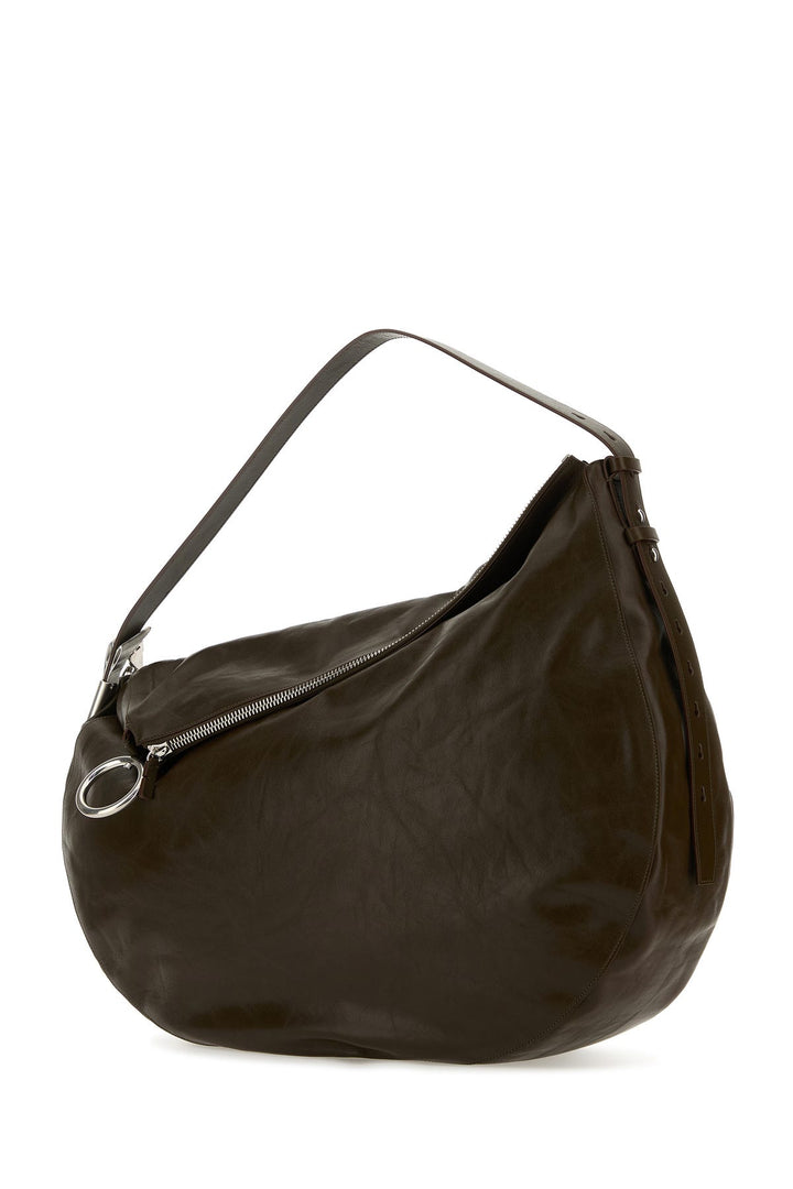 Dark brown leather Knight big shoulder bag