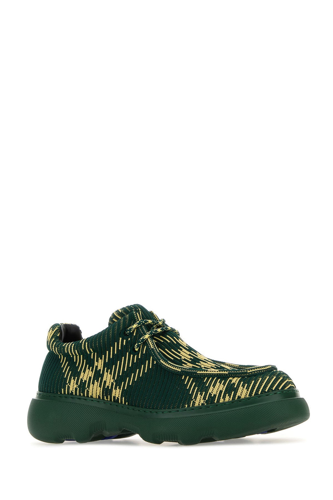 Embroidered fabric Creeper lace-up shoes