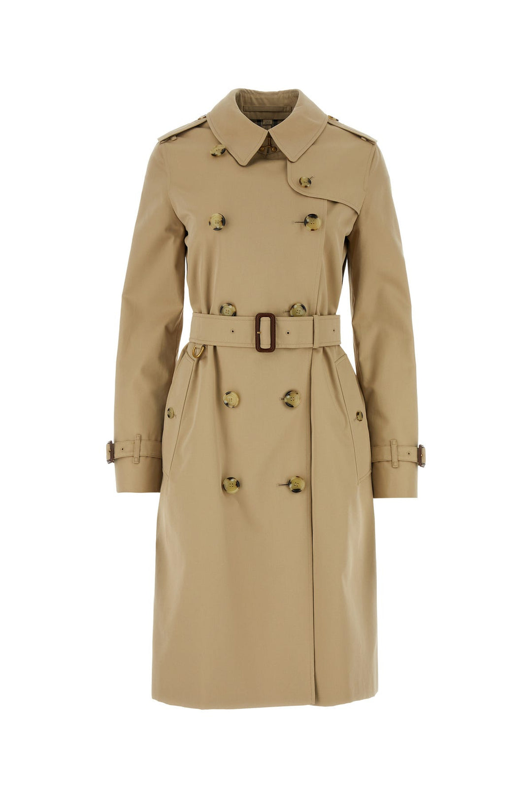 Beige cotton trench coat