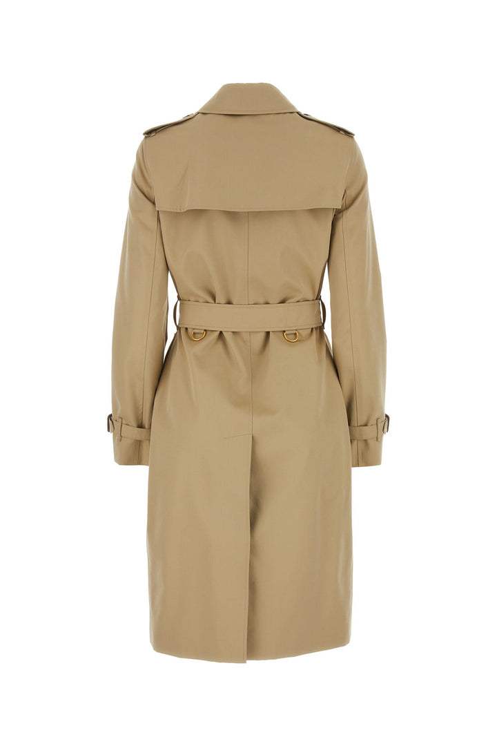 Beige cotton trench coat