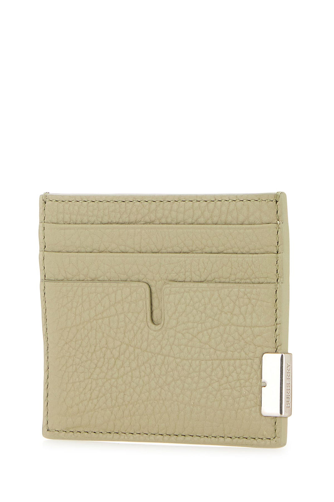 Sage green leather card holder