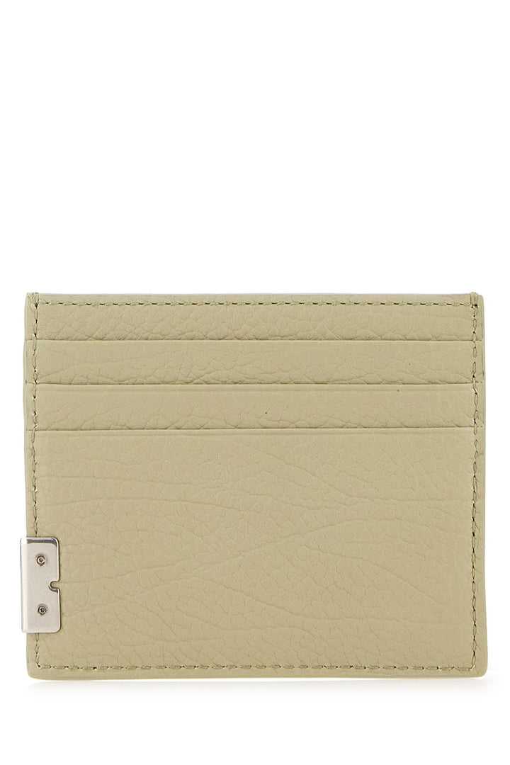 Sage green leather card holder