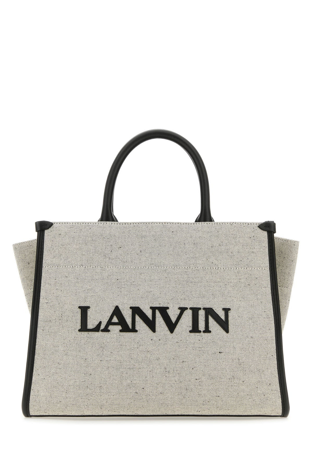 Two-tone canvas small In & Out shopping bag