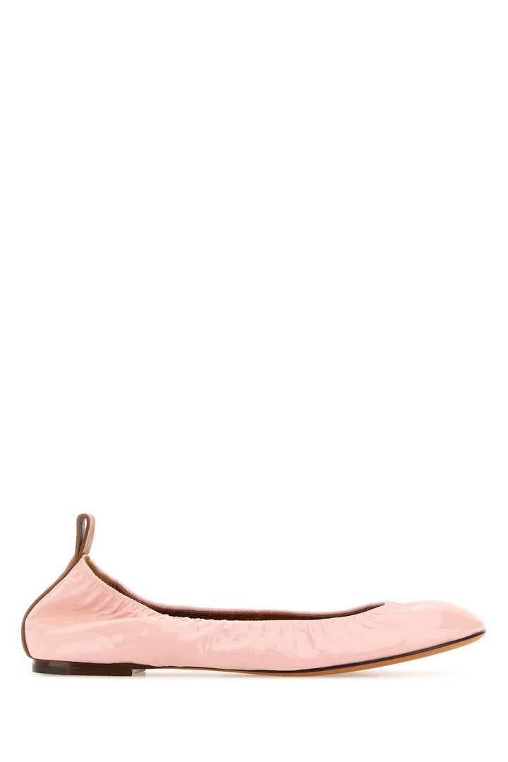 Pink leather ballerinas