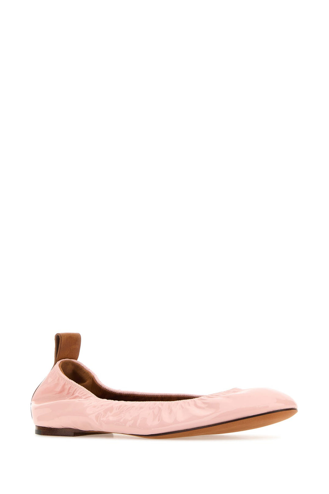 Pink leather ballerinas