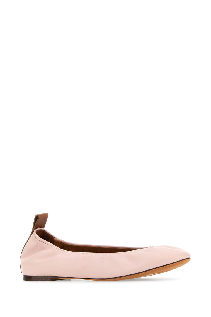 Pink leather ballerinas