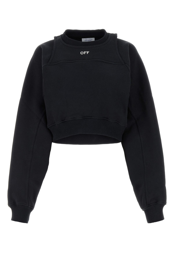 Black cotton sweatshirt