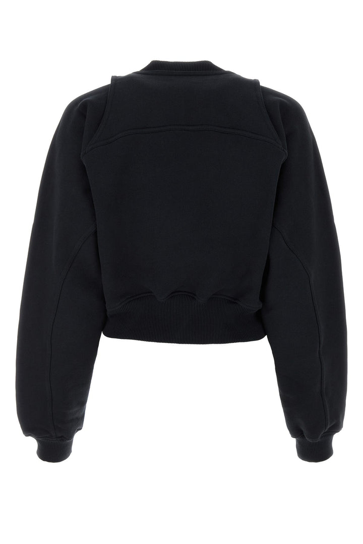 Black cotton sweatshirt