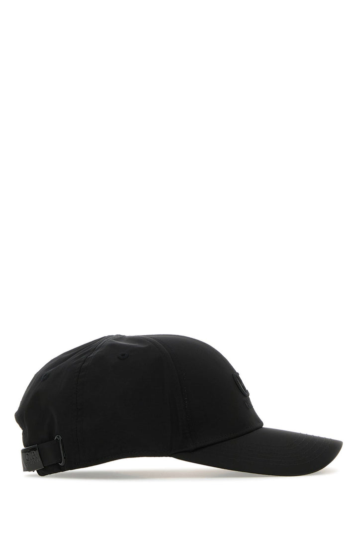 Black nylon baseball cap