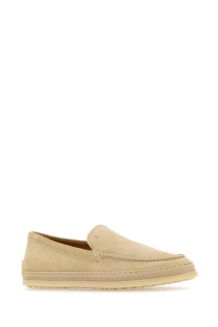 Sand suede loafers