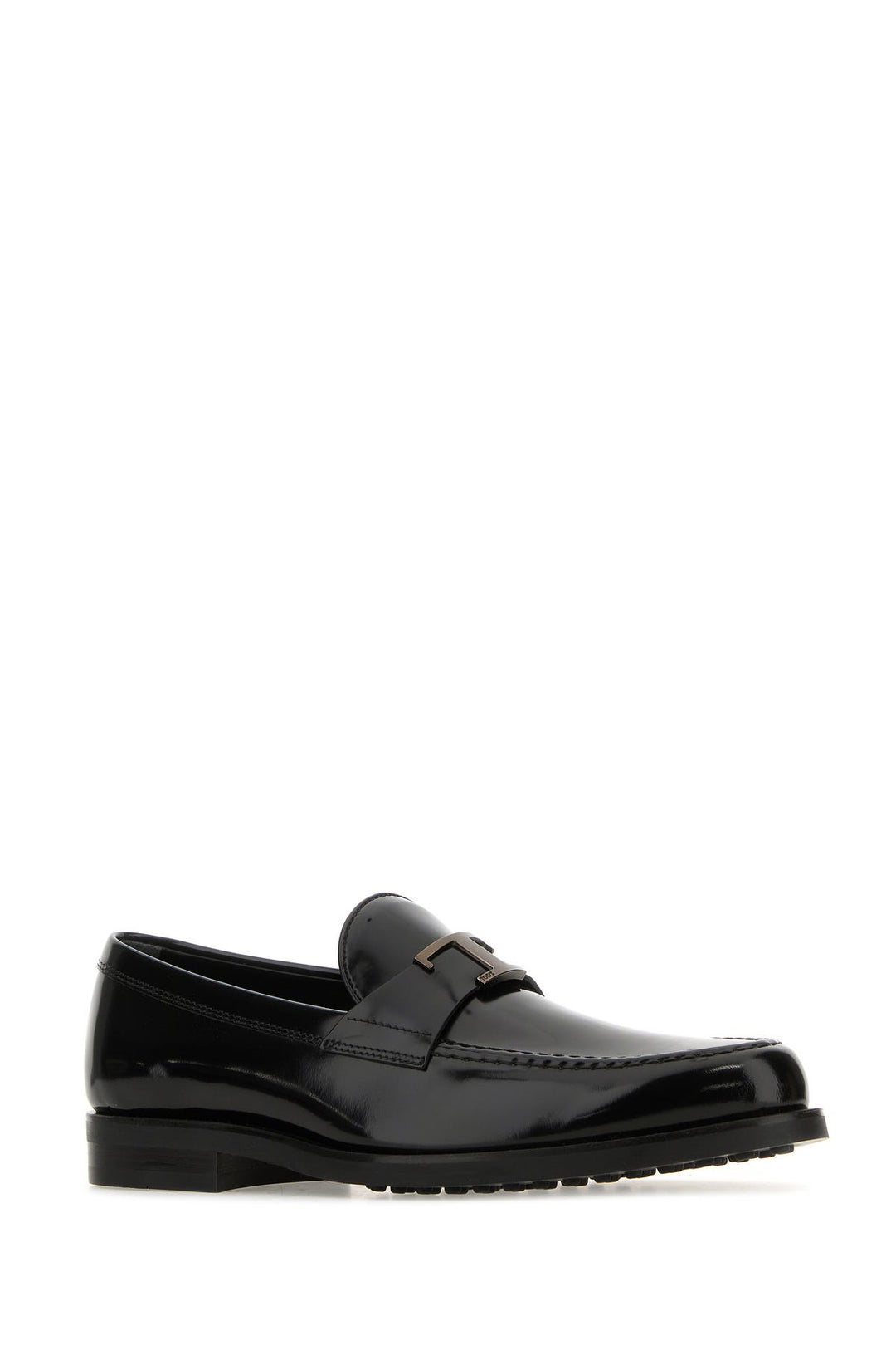 Black leather T Timeless loafers