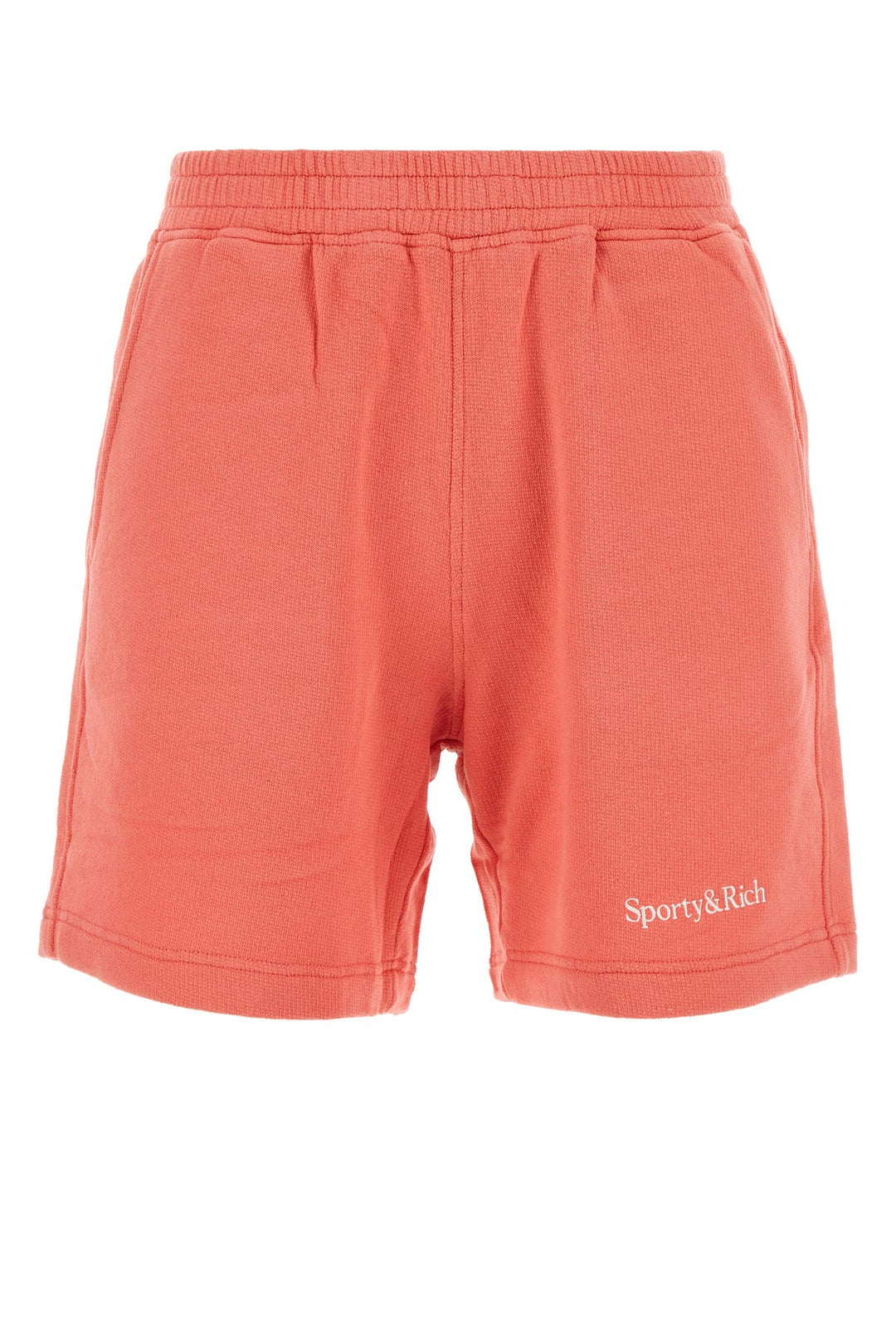 Salmon pink stretch cotton shorts