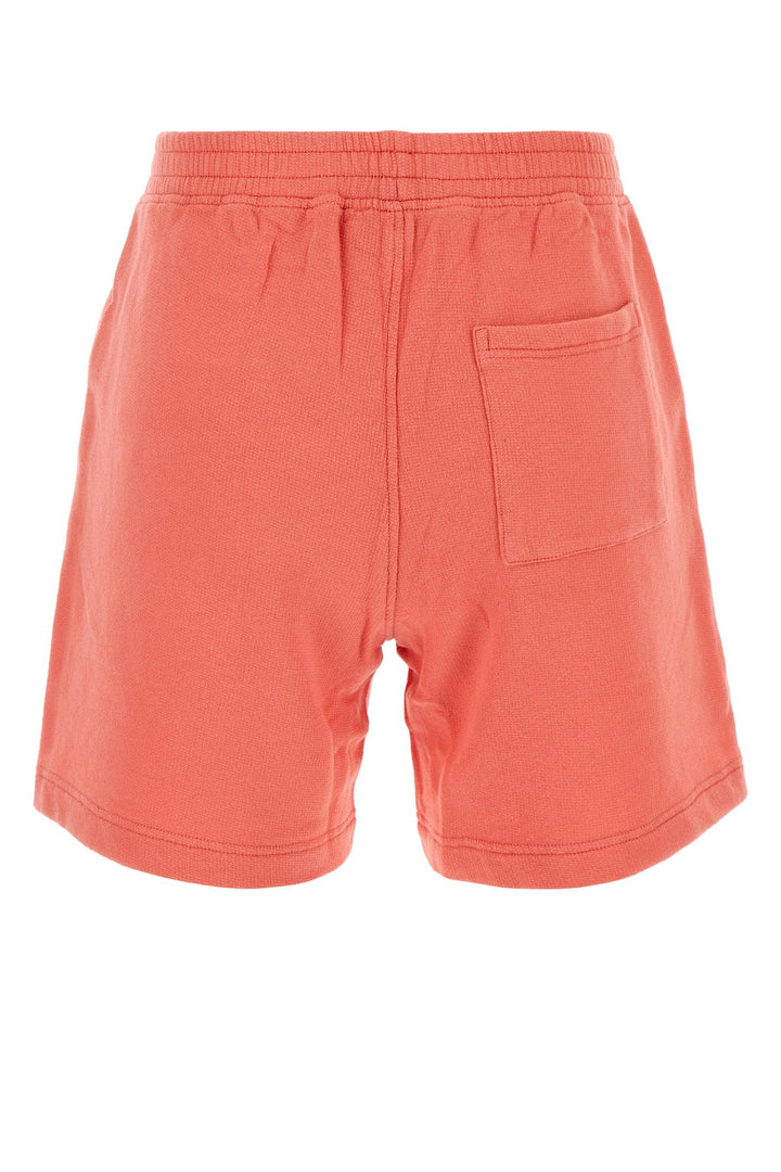 Salmon pink stretch cotton shorts