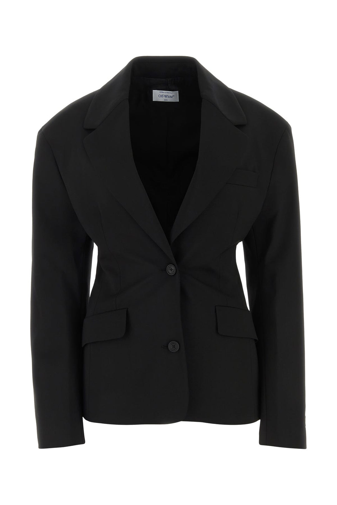 Black stretch wool blazer