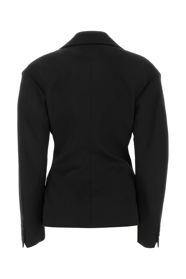 Black stretch wool blazer