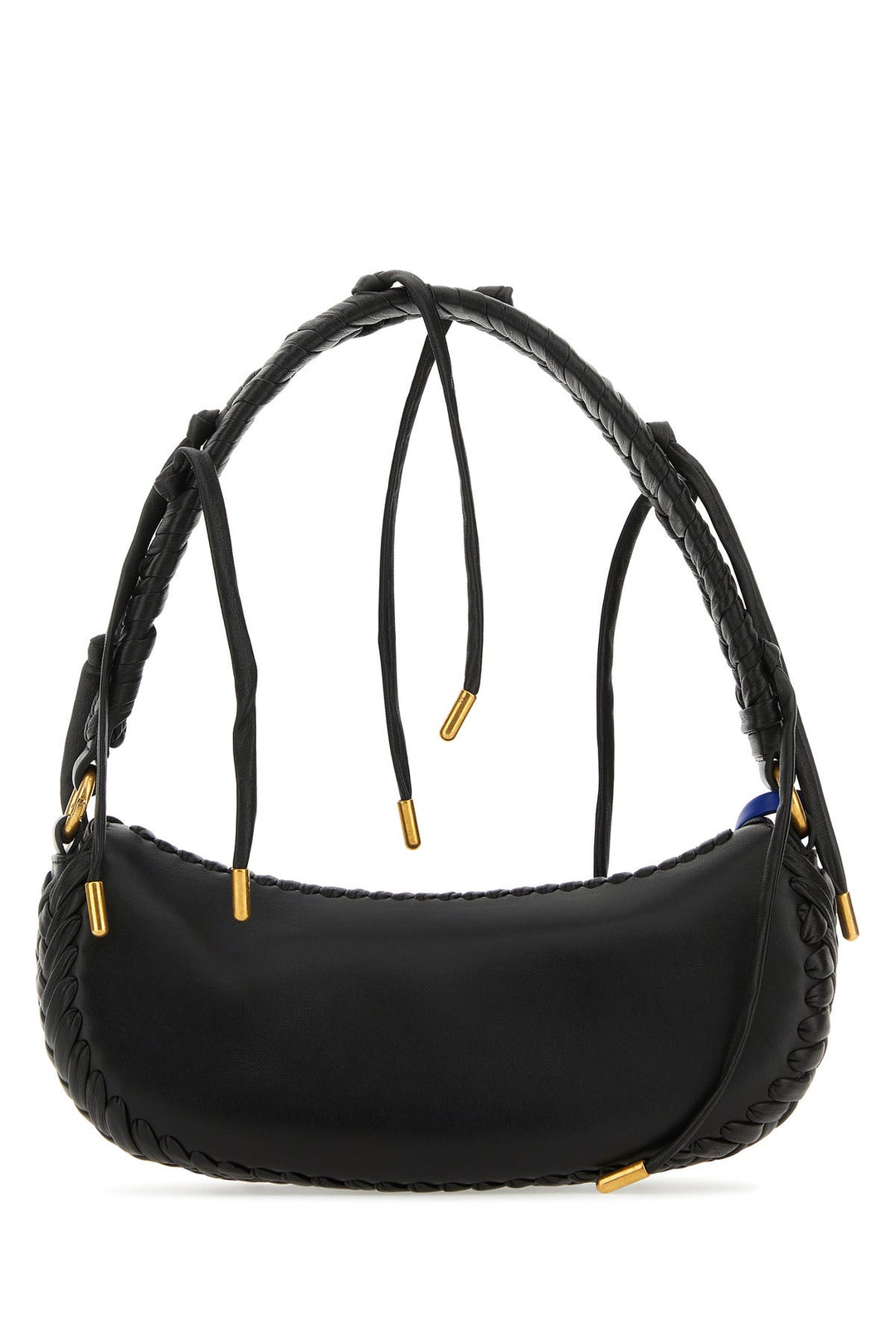 Black leather shoulder bag