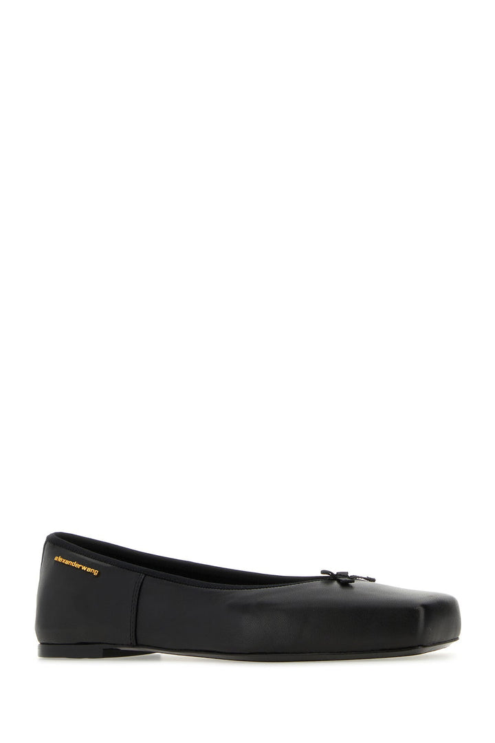 Black leather Billie ballerinas