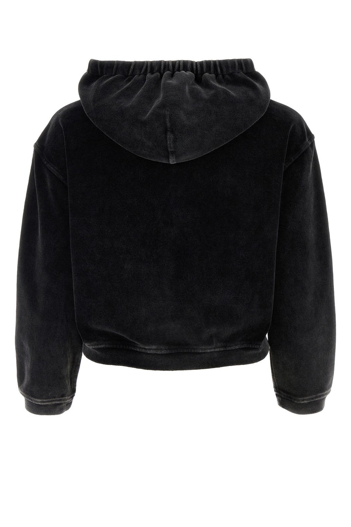 Black velvet sweatshirt