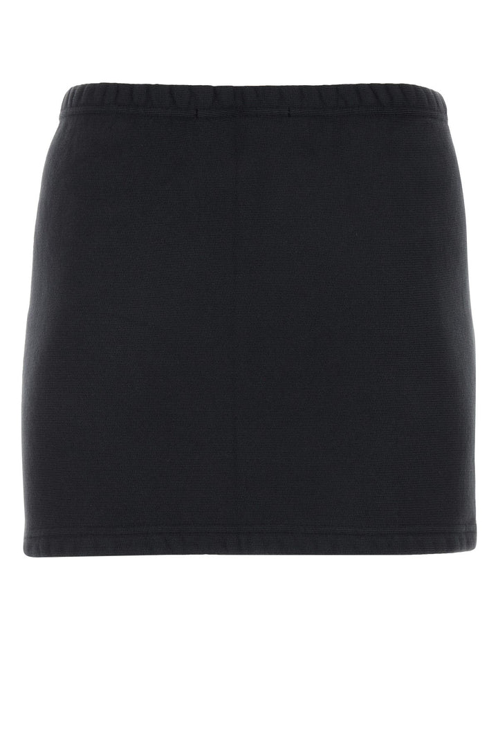 Slate cotton mini skirt