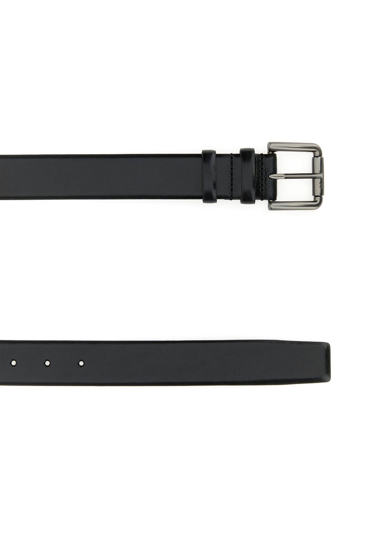 Black leather belt