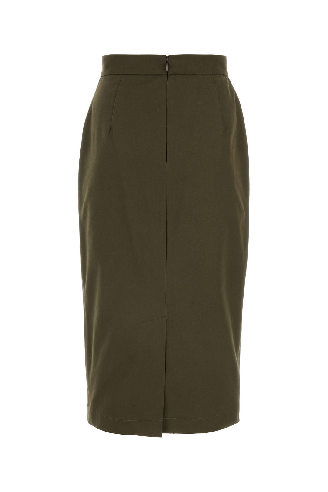 Olive green cotton Cognac skirt