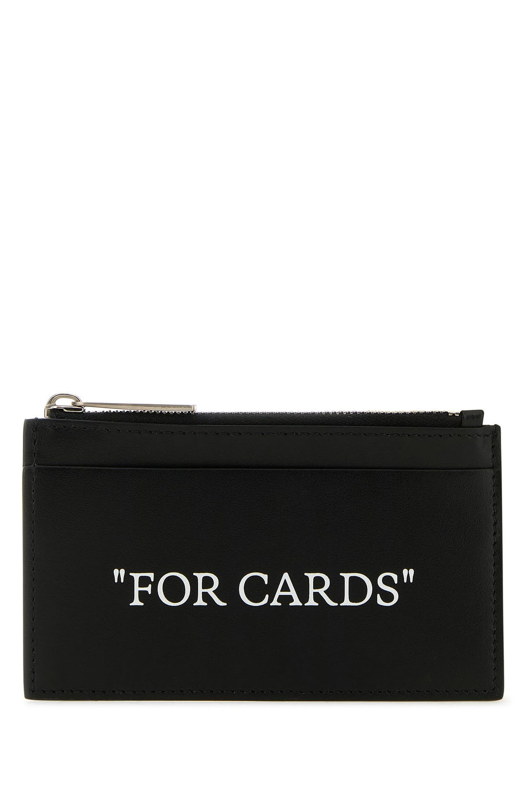 Black leather card holder