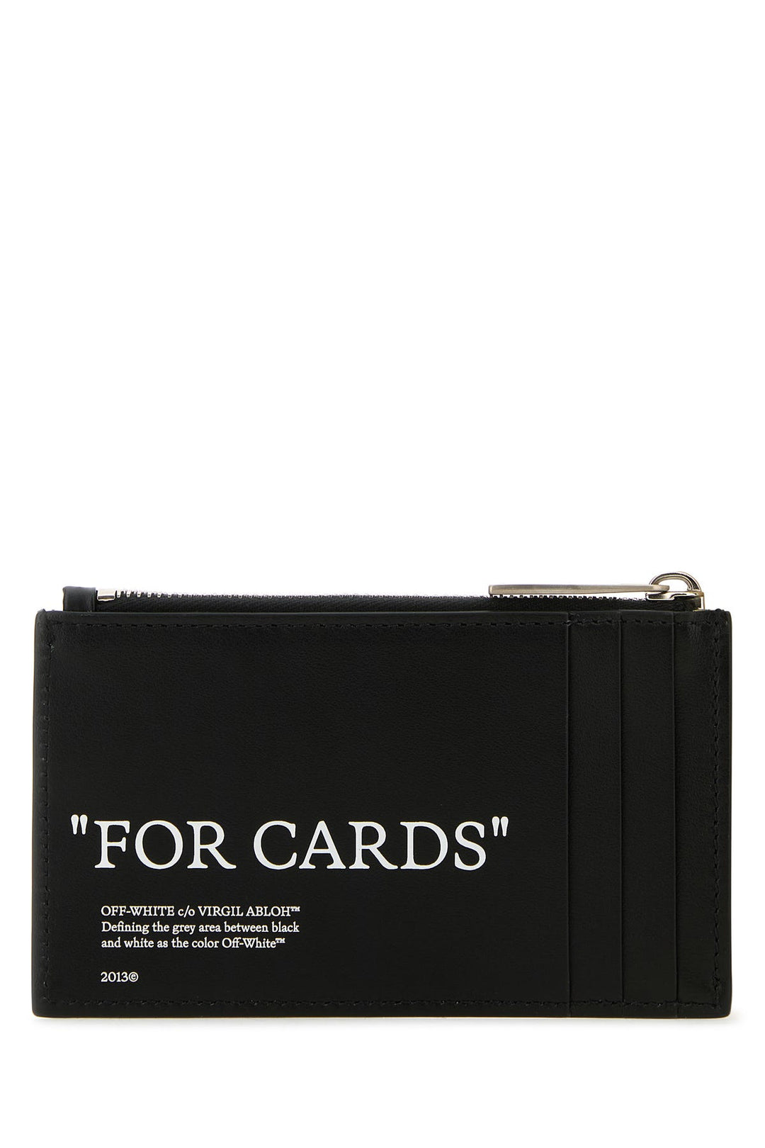 Black leather card holder