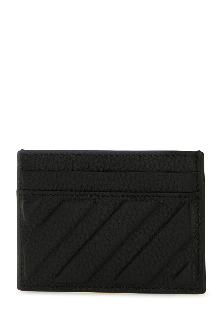 Black leather card holder