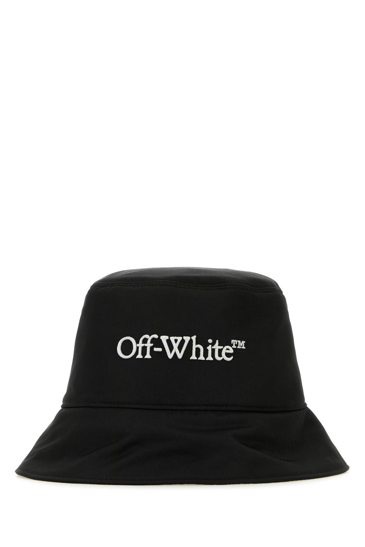 Black polyester bucket hat