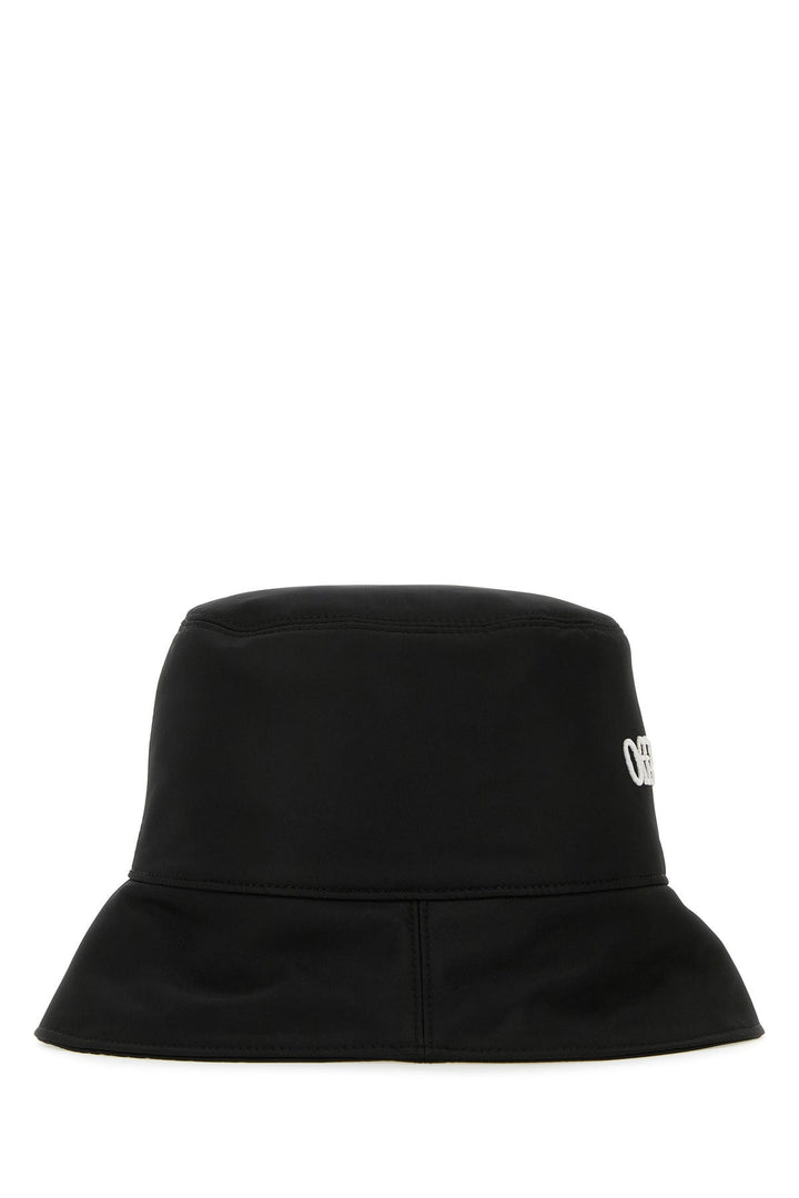 Black polyester bucket hat