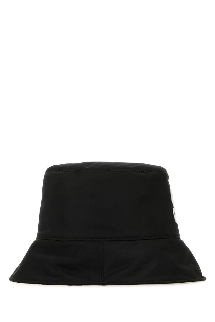 Black polyester bucket hat