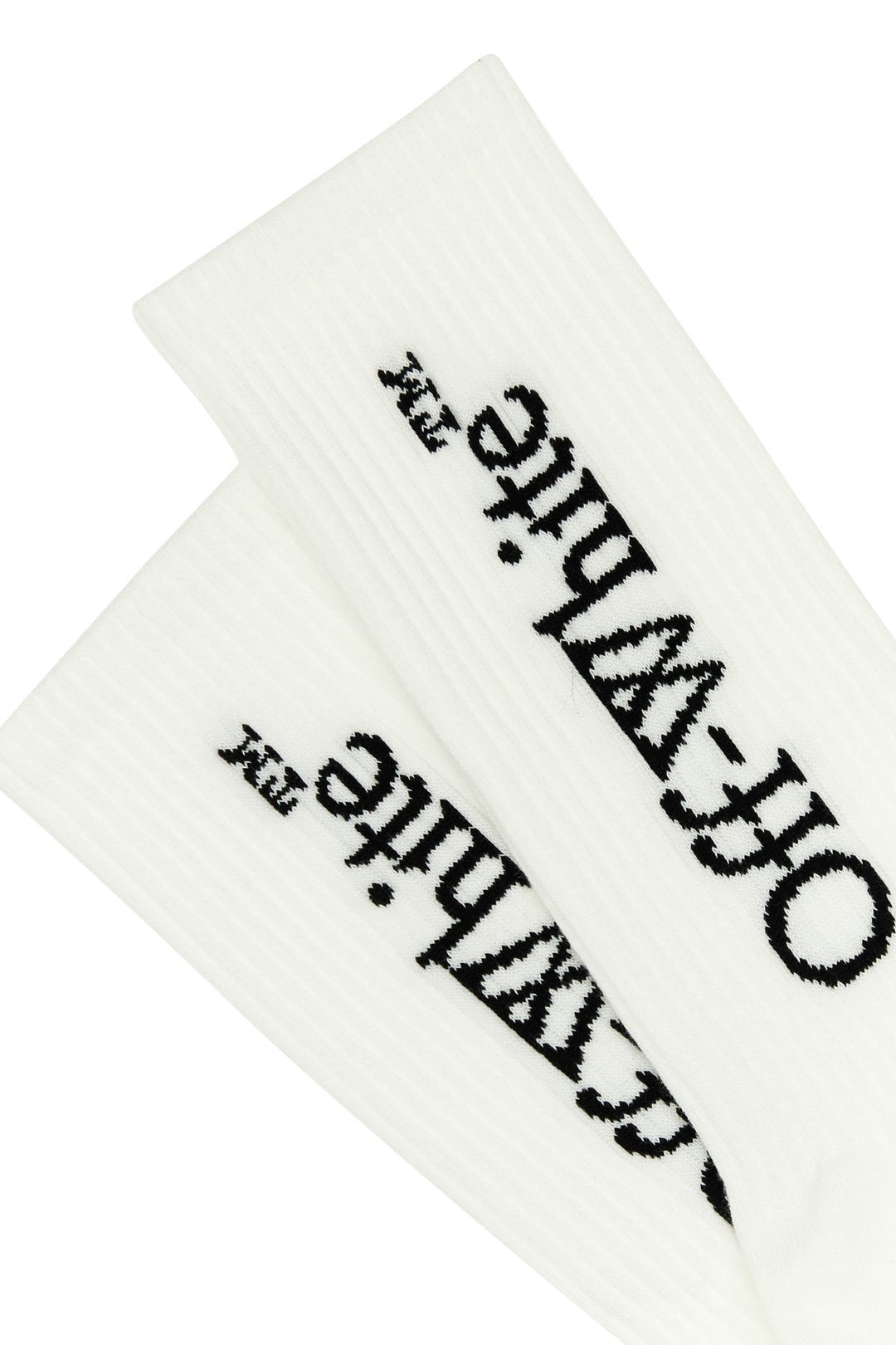 White stretch cotton blend socks