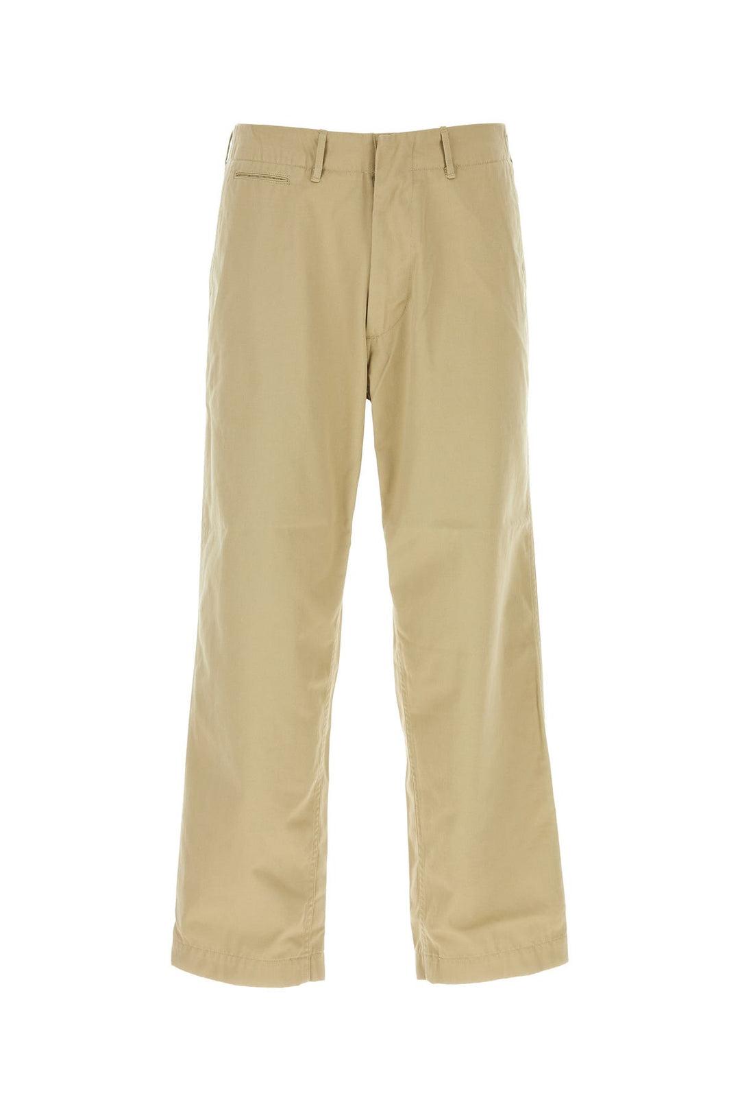 Beige cotton blend pant