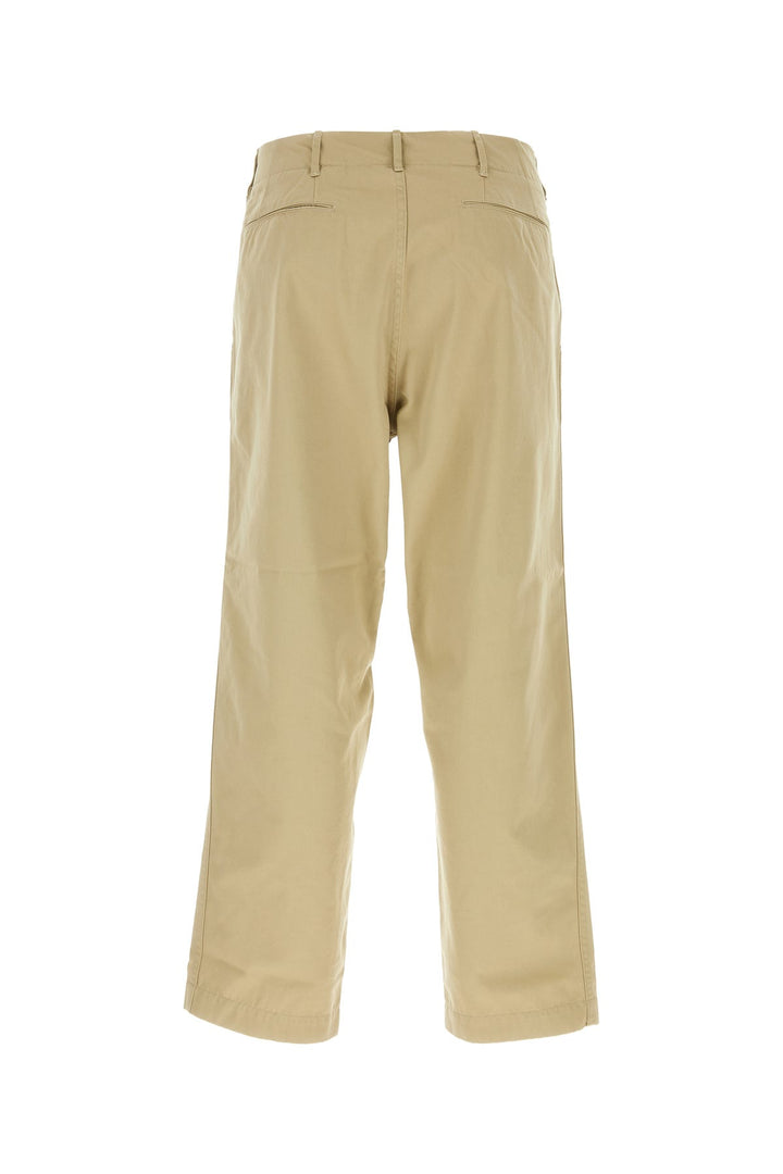 Beige cotton blend pant