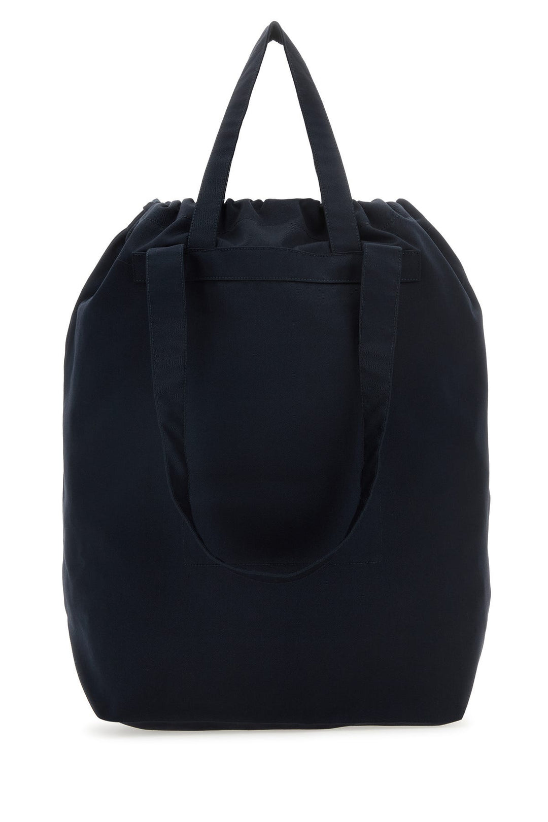 Navy blue cotton blend shopping bag