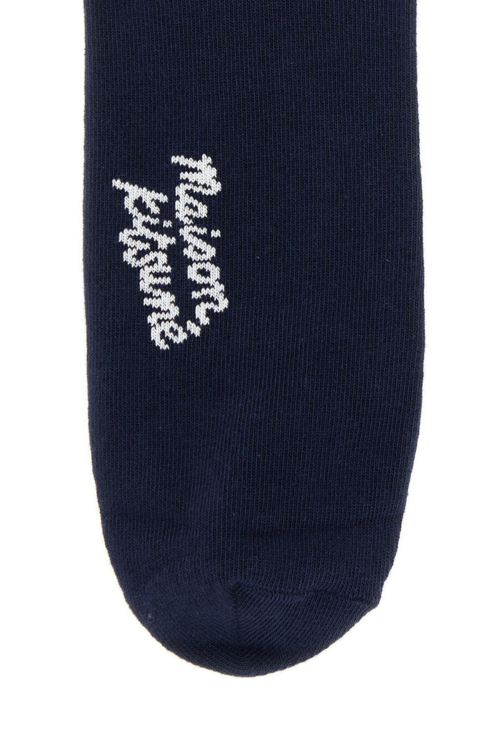 Navy blue stretch cotton blend Fox Head socks