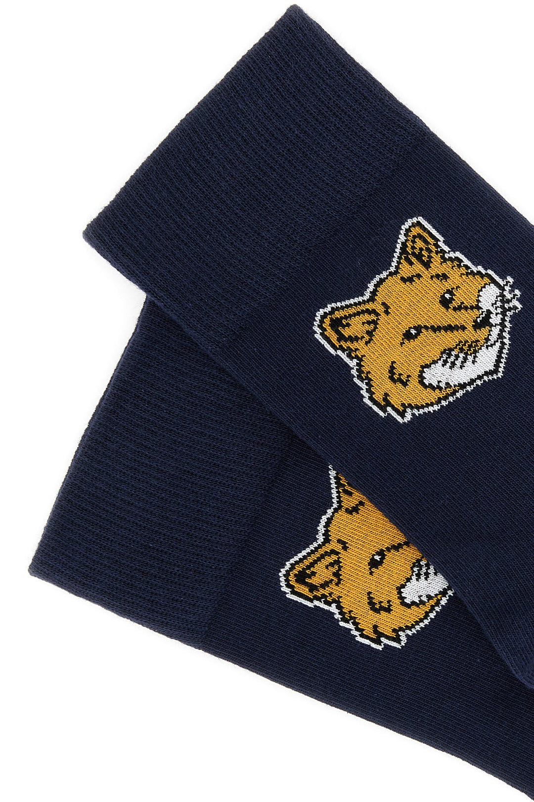 Navy blue stretch cotton blend Fox Head socks