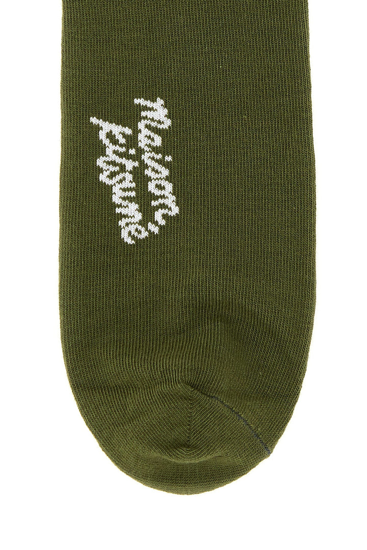 Army green stretch cotton blend Fox Head socks