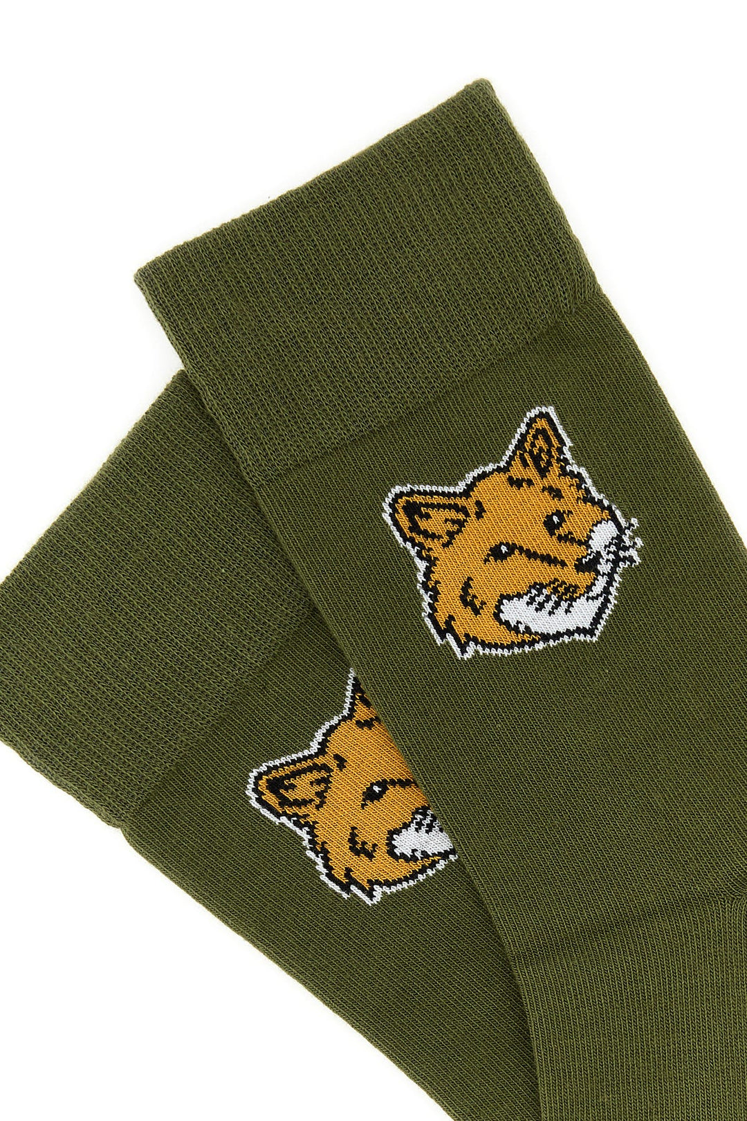 Army green stretch cotton blend Fox Head socks