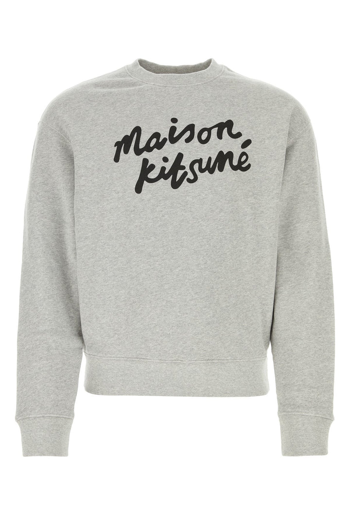 Melange grey cotton sweatshirt