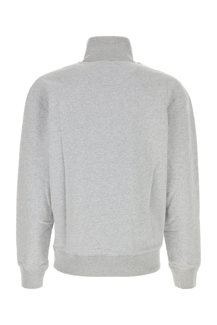 Melange light grey cotton sweatshirt