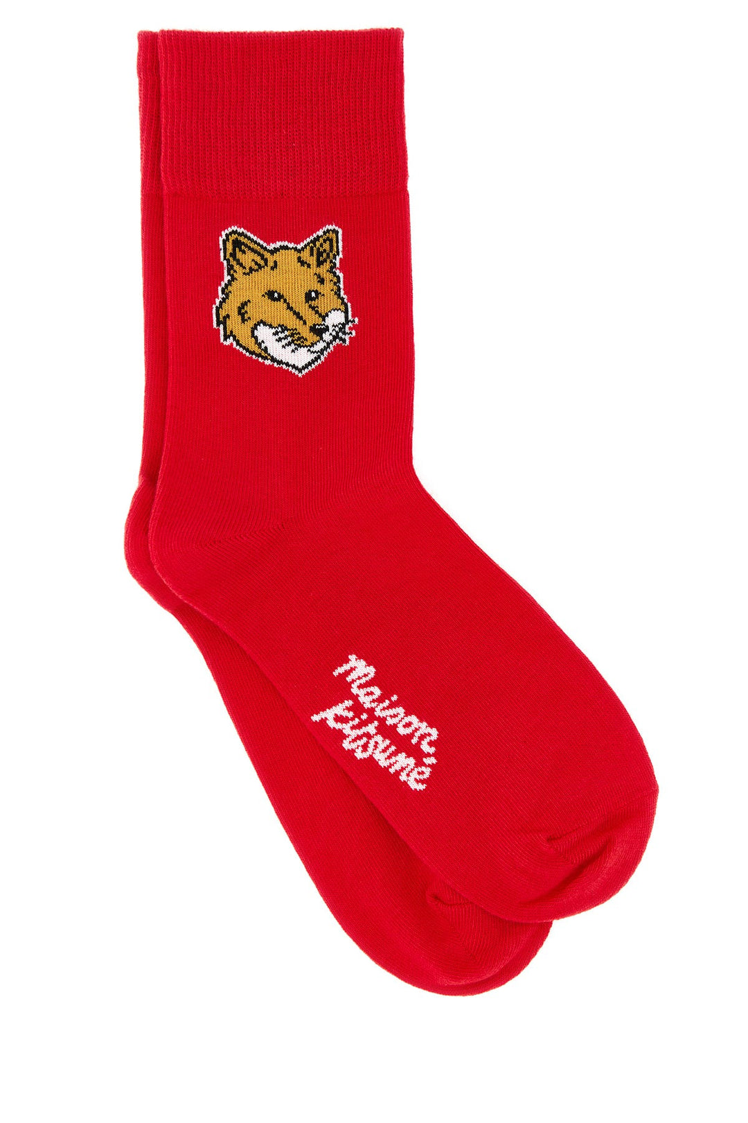 Red stretch cotton blend Fox Head socks