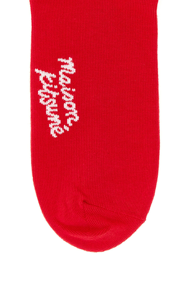 Red stretch cotton blend Fox Head socks