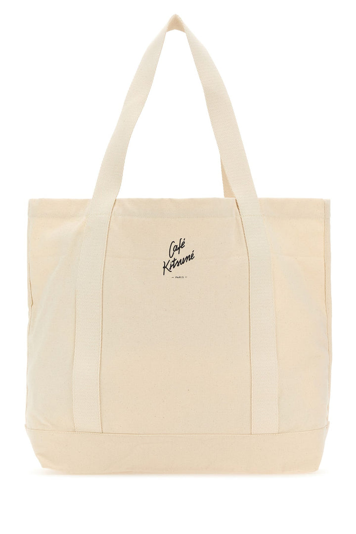 Cream canvas shopping bag