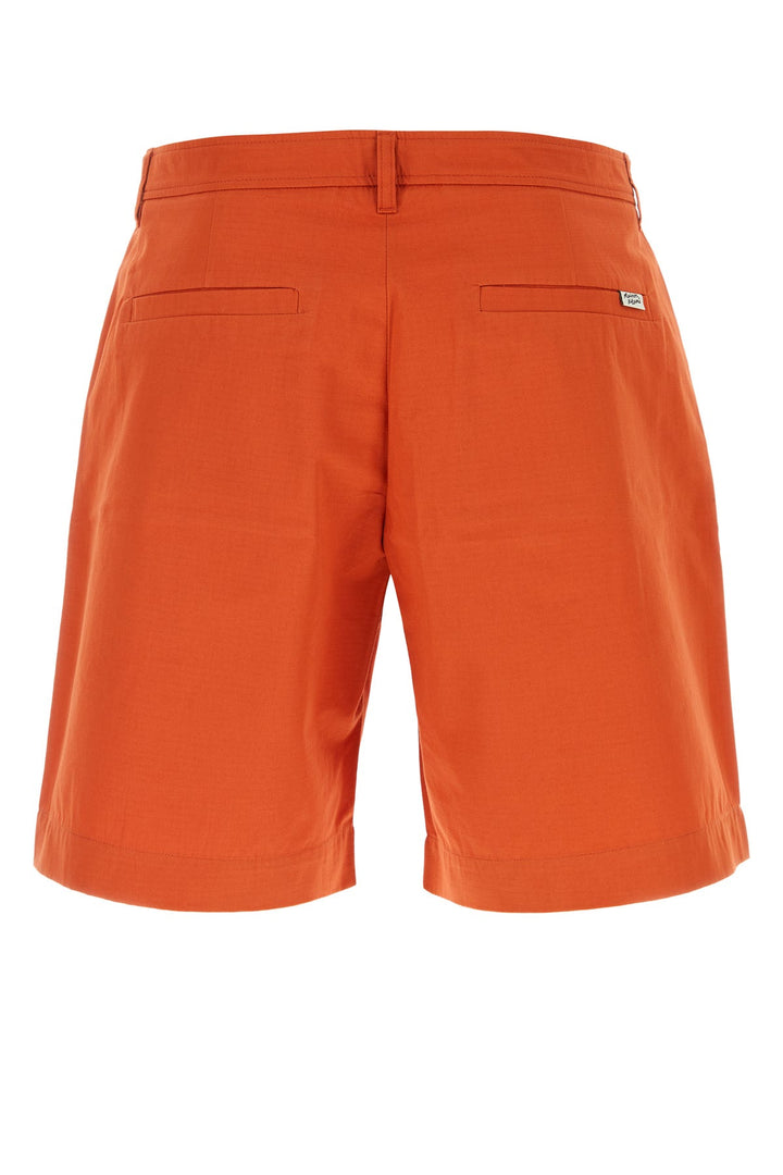 Dark orange cotton bermuda shorts