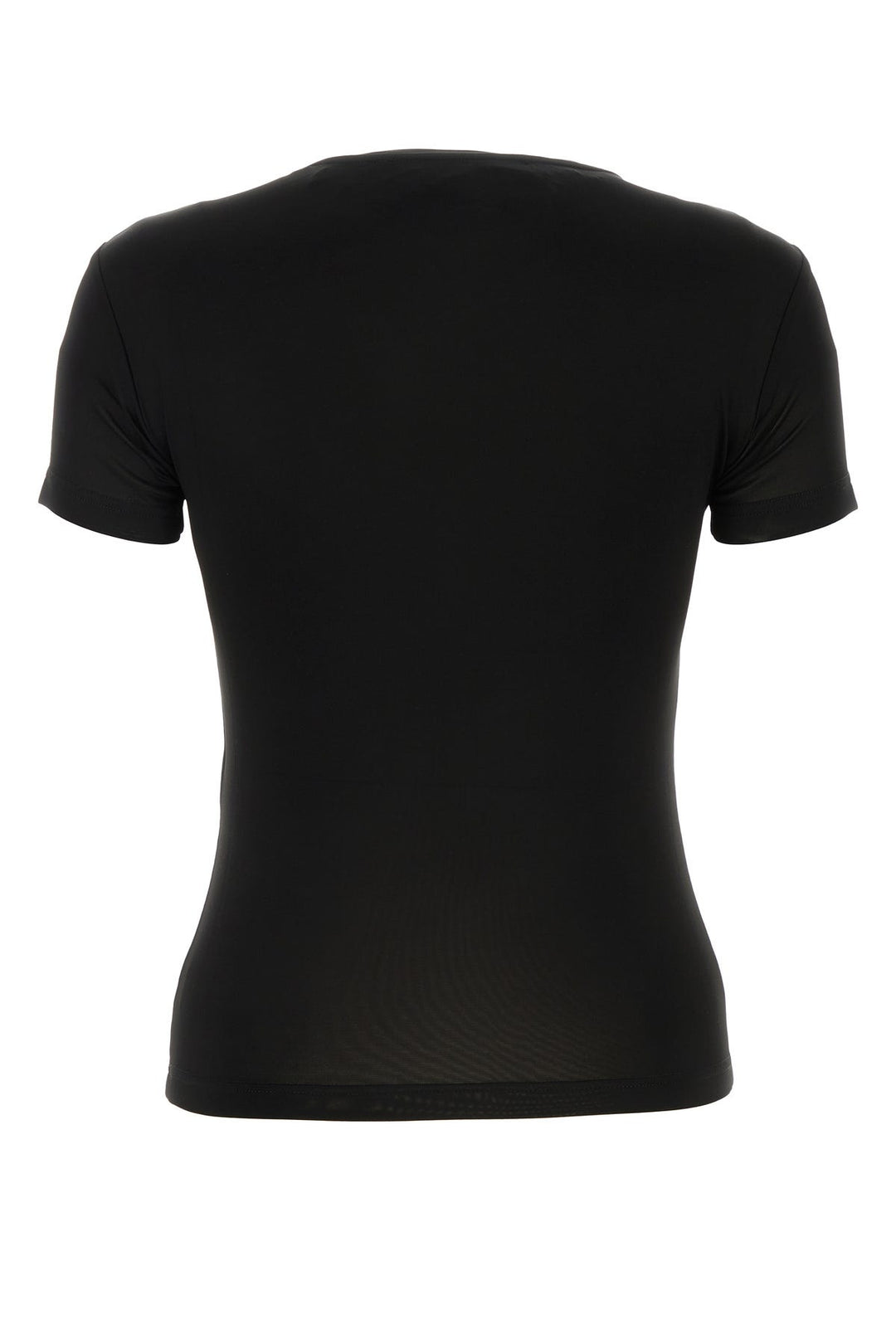 Black stretch viscose t-shirt