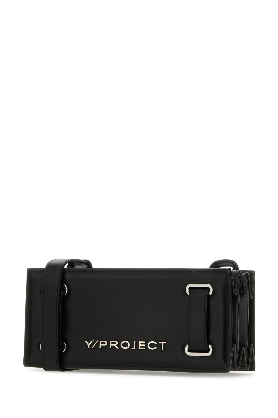 Black leather crossbody bag