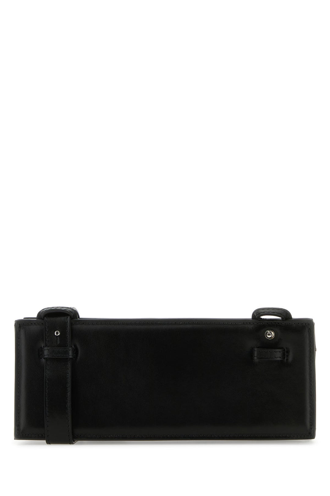 Black leather crossbody bag