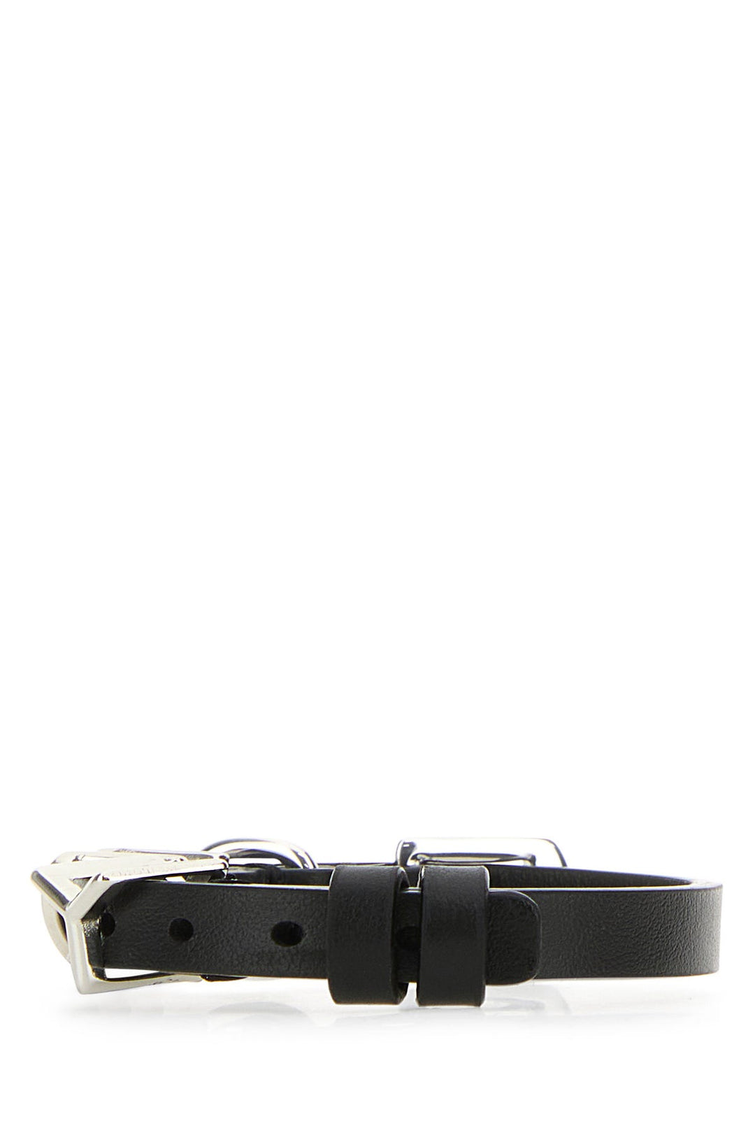 Black leather bracelet